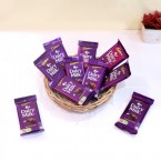send 10 Dairy Milk Chocolate Basket Arrangement delivery